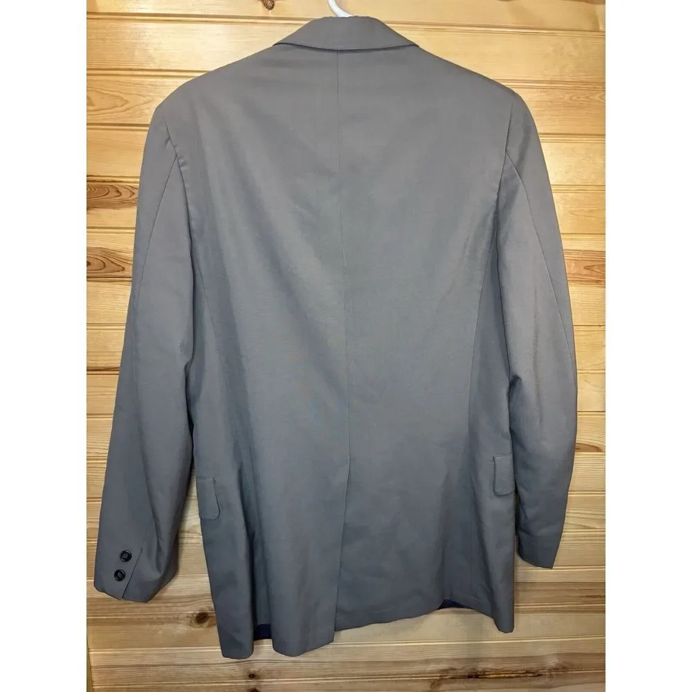 Vintage Brooks Brothers Men's 38L Long Gray Wool‎ Blazer Jacket Made in USA